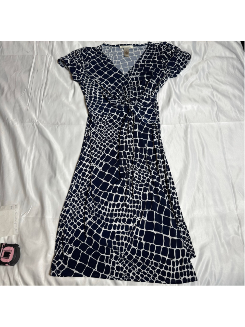 Women's Laundry by Design Dress Size 8 Black White Geometric Print